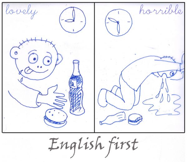 Карикатура: English first-02, Иван Туркин