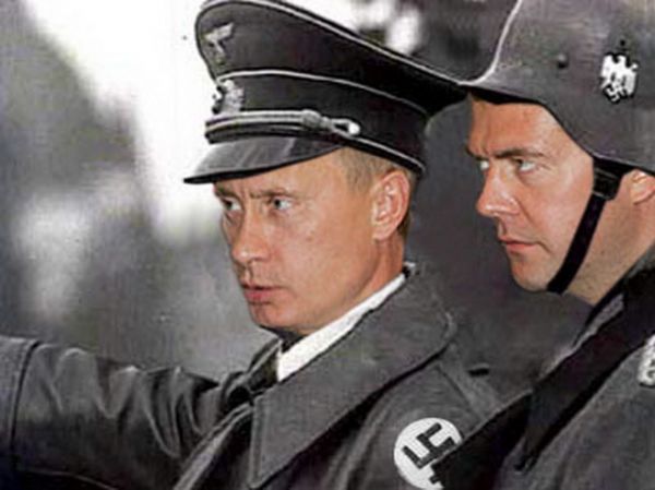 Карикатура: Медведев и Путин