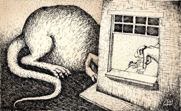 Карикатура: Мышь, Александр Ануфриев
