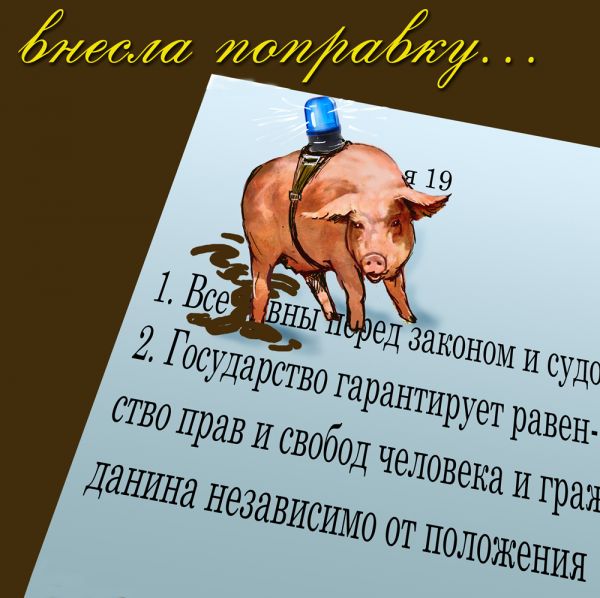 Карикатура: внисение поправок в конституцию, Григорий Панженский