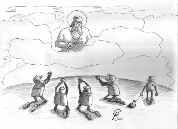 Карикатура: Молитва, Серебряков Роман