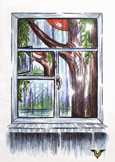 Карикатура: Вид из окна, Владимир Уваров