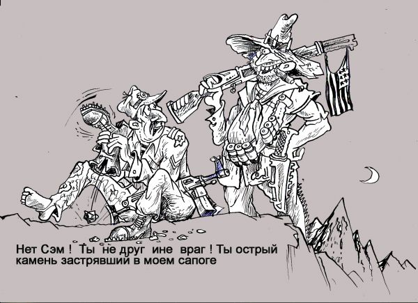 Карикатура: Самый большой друг!, Избасаров Бауржан