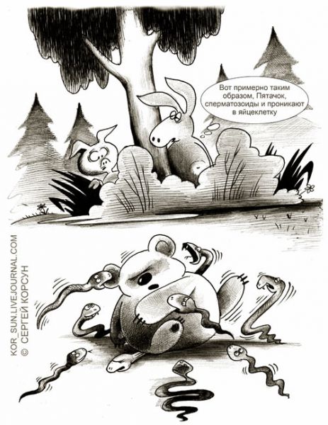 Карикатура: О пестиках и тычинках, Сергей Корсун