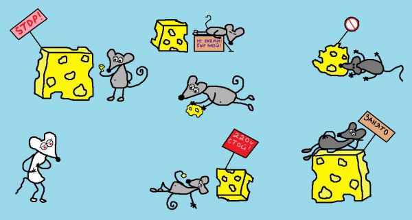 Карикатура: Простые мыши - роскошь во всём, даёшь улицу! Прочь лабратории!, Валюша