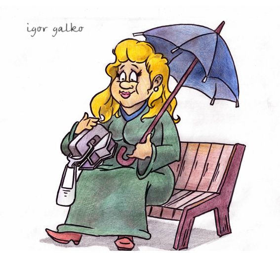 Карикатура: дама с собачкой, IgorHalko