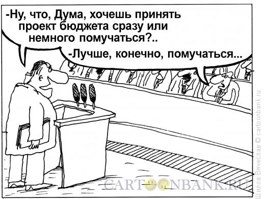 Карикатура: Бюджетный вопрос, Шилов Вячеслав