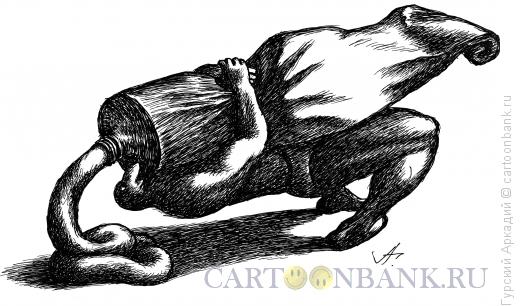 Карикатура: борец и тюбик с пастой, Гурский Аркадий