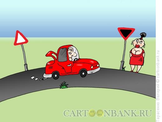 Карикатура: Дорожный указатель, Тарасенко Валерий