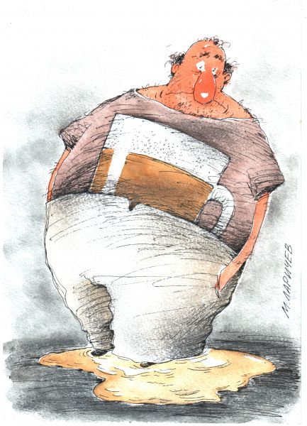 Карикатура: пиво, михаил ларичев
