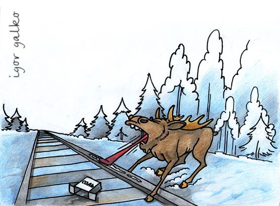 Карикатура: лов лосей, IgorHalko
