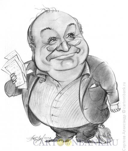 Карикатура: Жванецкий Михаил, писатель, Сергеев Александр