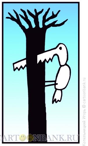 Карикатура: птица пила, Копельницкий Игорь