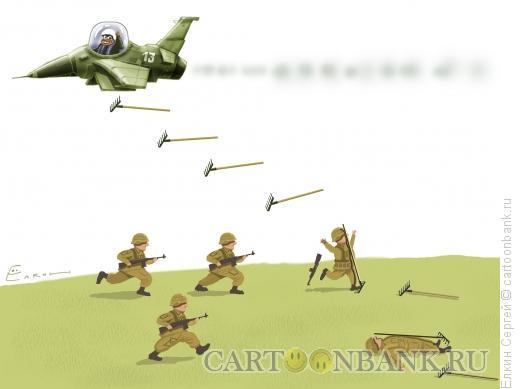 Карикатура: Опять война, Ёлкин Сергей