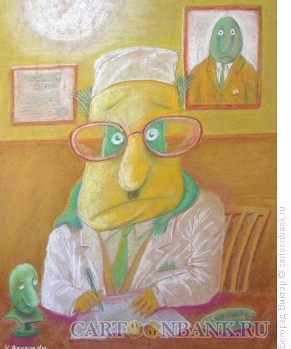 Карикатура: Доктор и зеленые человечки, Богорад Виктор