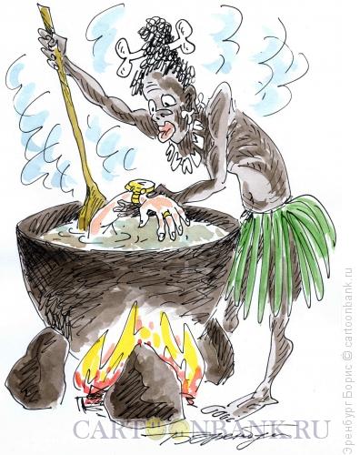 Карикатура: Каннибал, Эренбург Борис