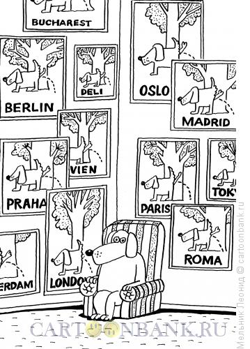 Карикатура: Путешественник, Мельник Леонид