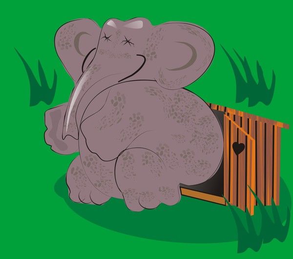 Карикатура: Слоненок вырос., владимир ву