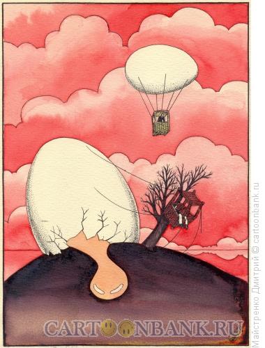 Карикатура: Полет яйца, Майстренко Дмитрий