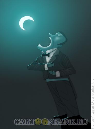 Карикатура: Лунная песня, Попов Андрей