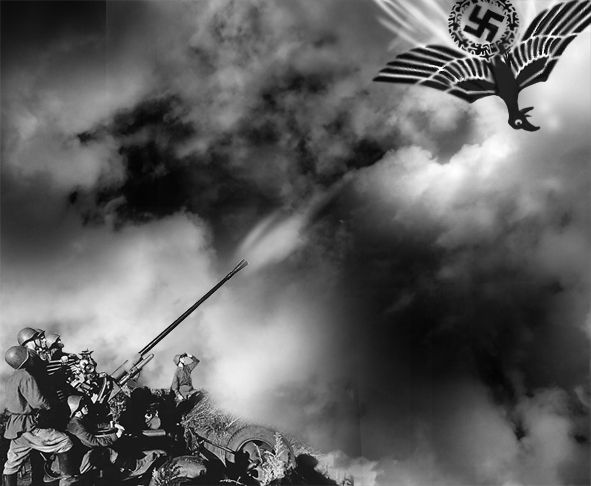 Карикатура: И пал фашизм - советским залпом пораженный!, Эфен Гайдэ