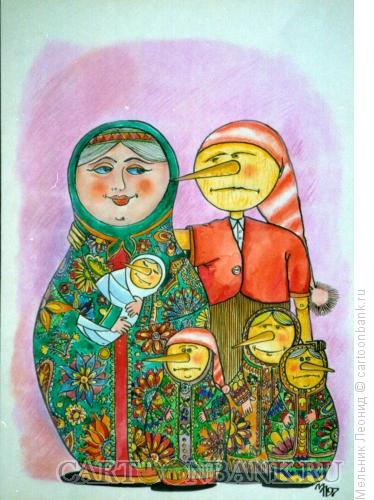 Карикатура: Крепкий брак, Мельник Леонид