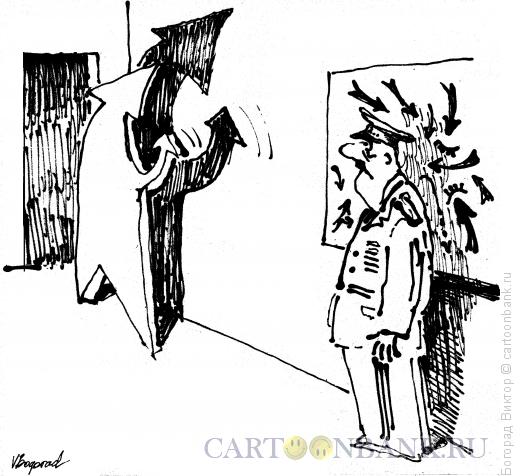 Карикатура: Визит к генералу, Богорад Виктор