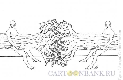 Карикатура: перетягивание каната, Гурский Аркадий