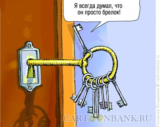 Карикатура: ключ от двери, Ненашев Владимир