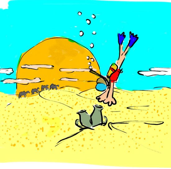 Карикатура: Амфоры в пустыне, C1