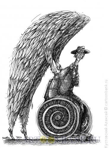 Карикатура: инвалид, Кустовский Алексей