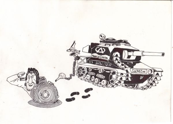 Карикатура: игрищя танковых геймеров, василенко игорь