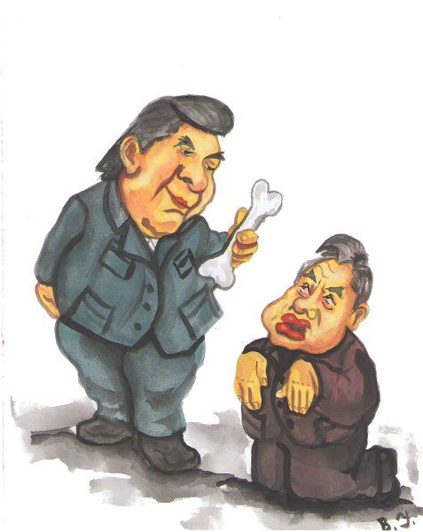 Карикатура: Украинская политика коммунисты и регионалы., владимир ву