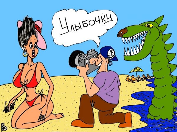 Карикатура: Весёлый фотограф, Валерий Каненков