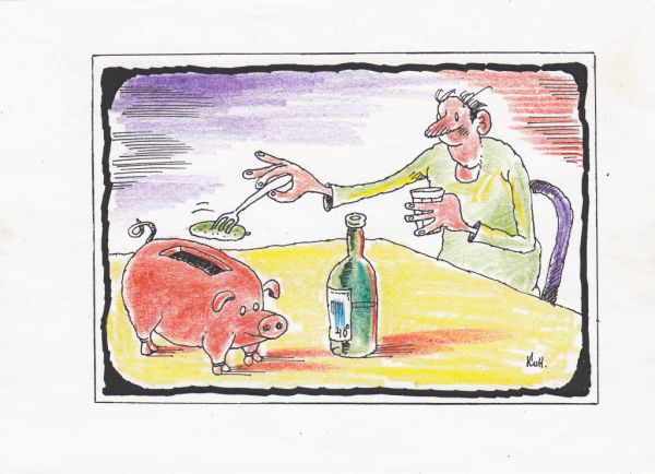 Карикатура: Соленые огурцы как ценность, Николай Кинчаров