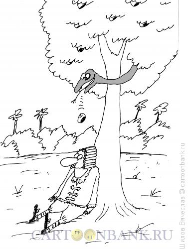 Карикатура: Ньюон и Змей, Шилов Вячеслав
