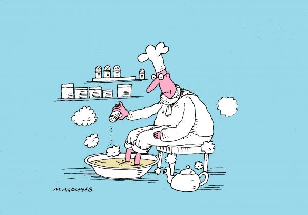 Карикатура: повар, михаил ларичев