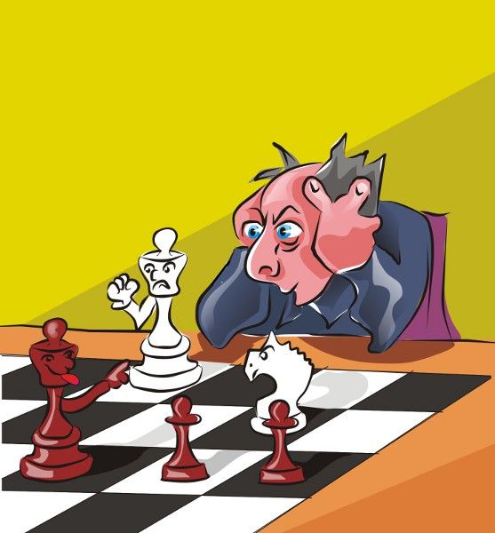 Карикатура: Шахматист., владимир ву