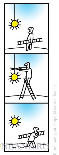 Карикатура: солнце на нитке, Копельницкий Игорь