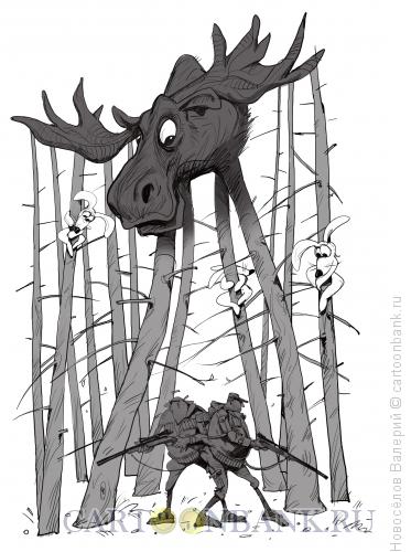 Карикатура: охотники, Новосёлов Валерий