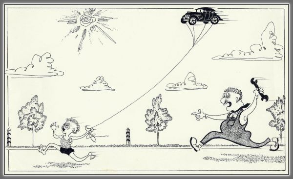 Карикатура: воздушный змей, николай ломачинский