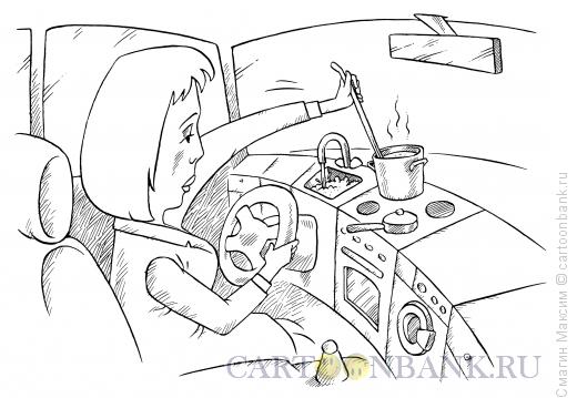 Карикатура: Женщина за рулем, Смагин Максим