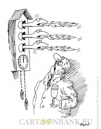 Карикатура: Часы с драконом, Богорад Виктор