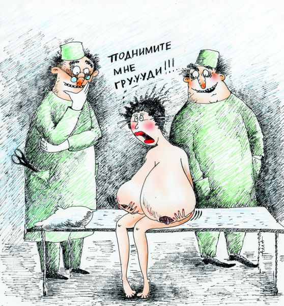 Карикатура: жертва силикона, Алла Сердюкова