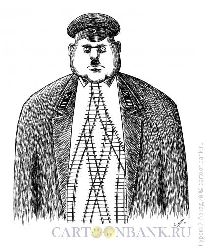 Карикатура: галстук из рельс, Гурский Аркадий