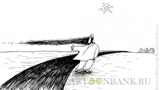 Карикатура: "Голосует" бородой, Шилов Вячеслав
