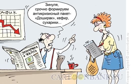 Карикатура: антикризисный пакет, Кокарев Сергей