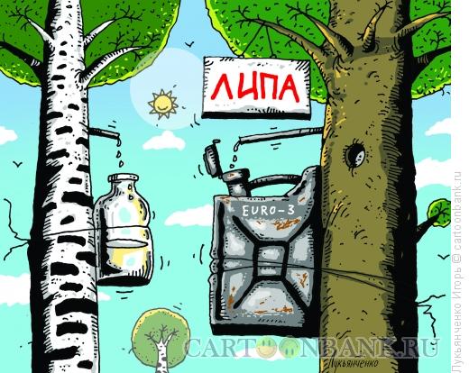 Карикатура: Липовый бензин, Лукьянченко Игорь