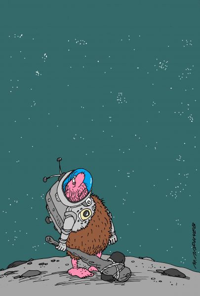 Карикатура: добро пожаловать на Землю!, михаил ларичев