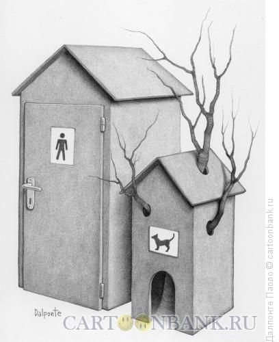 Карикатура: toilet for dogs, Далпонте Паоло